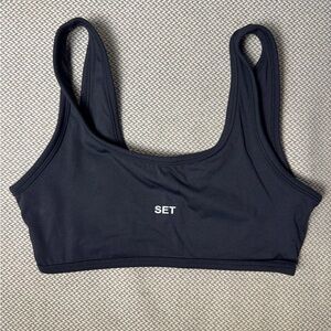 SET AirLuxe Women's Black Sports Bra